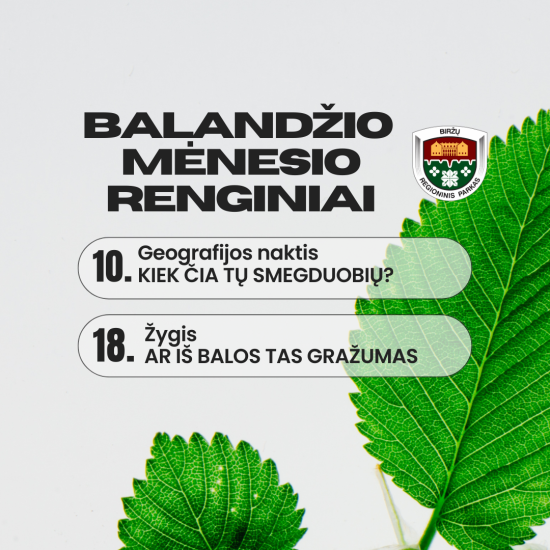 BALANDŽIO MĖNESIO RENGINIAI