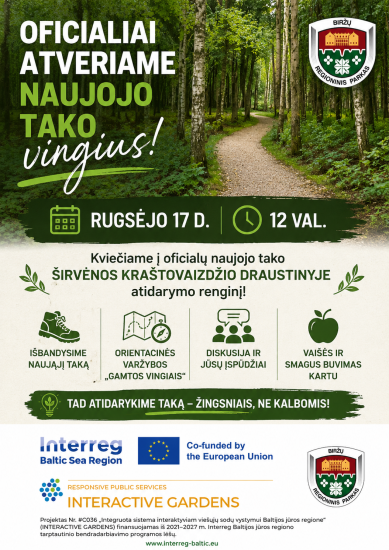 Naujasis takas vis laukia savo vardo!